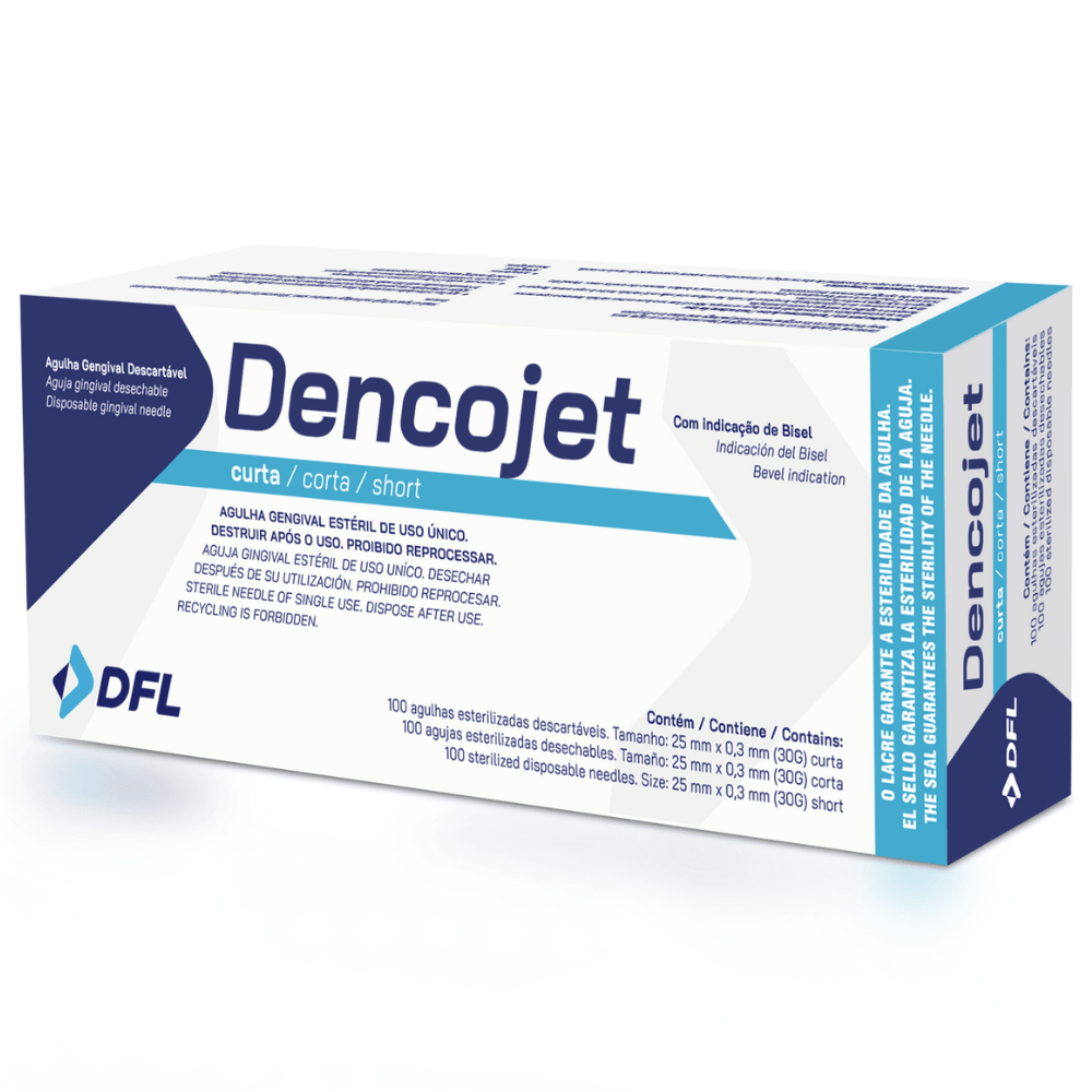 Agulha Gengival Dencojet com 100un DFL tb0548